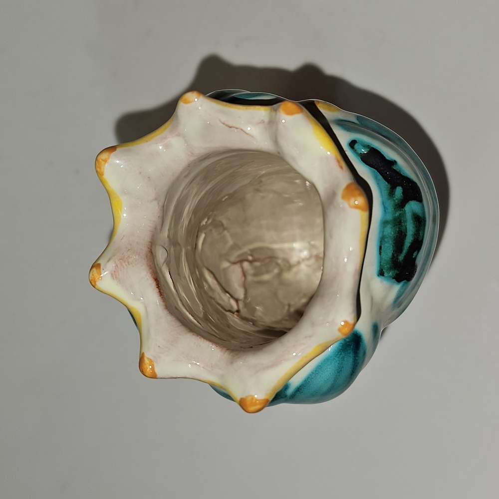 Caltagirone Sicily Italy Queen Moor's Head Small Vase, Signed F. Pistone - Picture 7 of 16